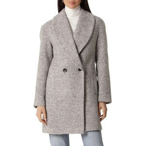 Avec Les Filles NWT‎ Gray Shawl Collar Two Button Mid Length Coat Size Small